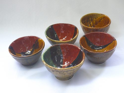 釉薬重ねがけ茶碗