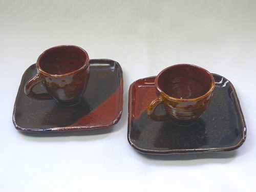 鉄釉重ねがけカップ（小）